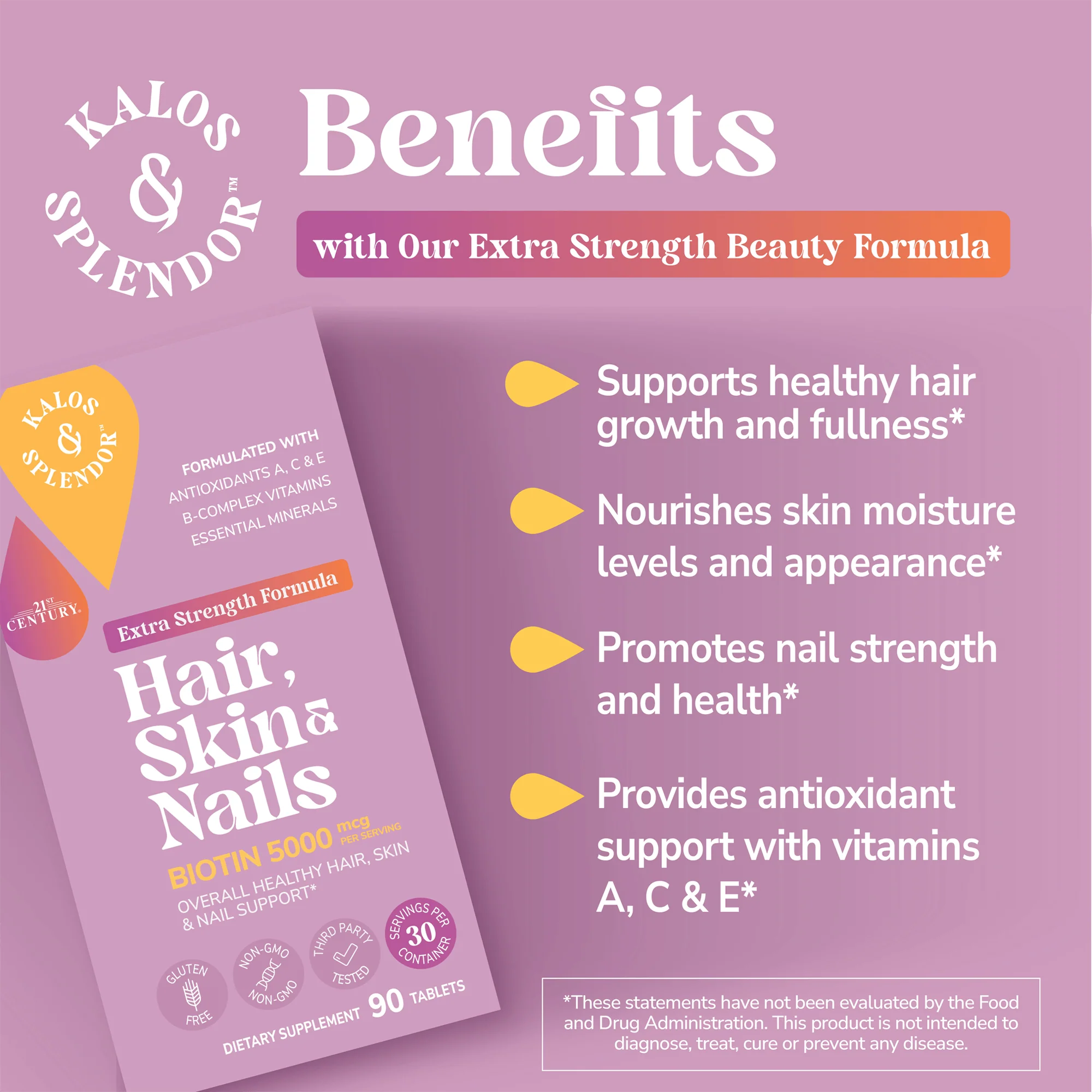 Kalos & Splendor Hair, Skin & Nails Extra Strength - Image 6
