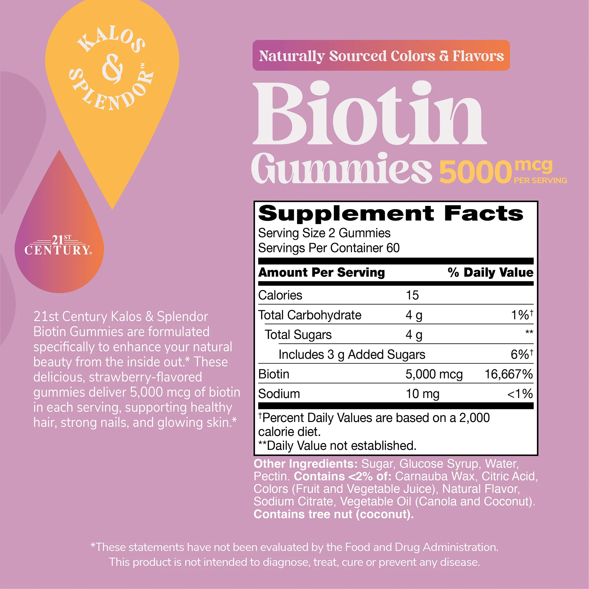 Kalos & Splendor Biotin Gummies 5000 mcg - Image 3
