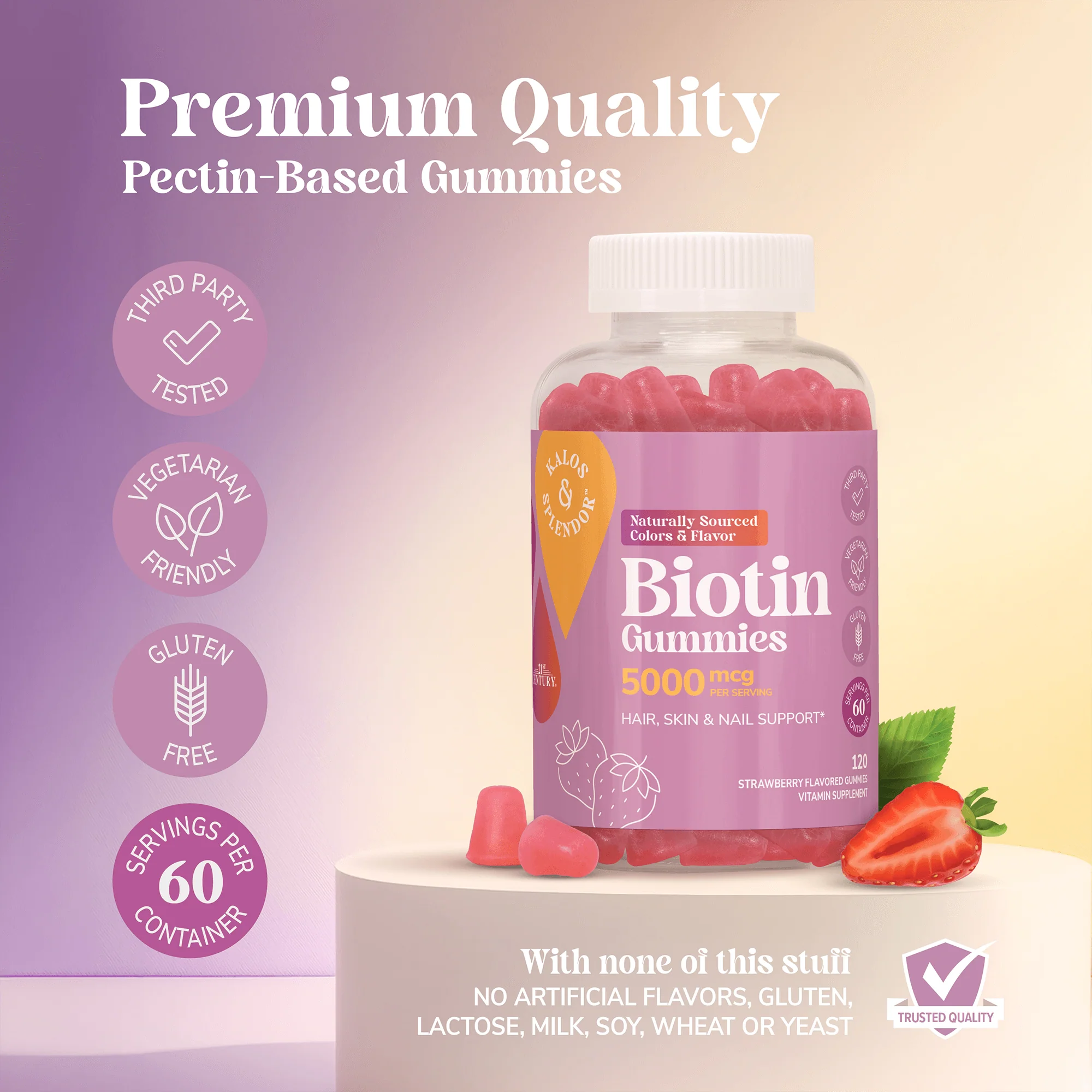 Kalos & Splendor Biotin Gummies 5000 mcg - Image 4