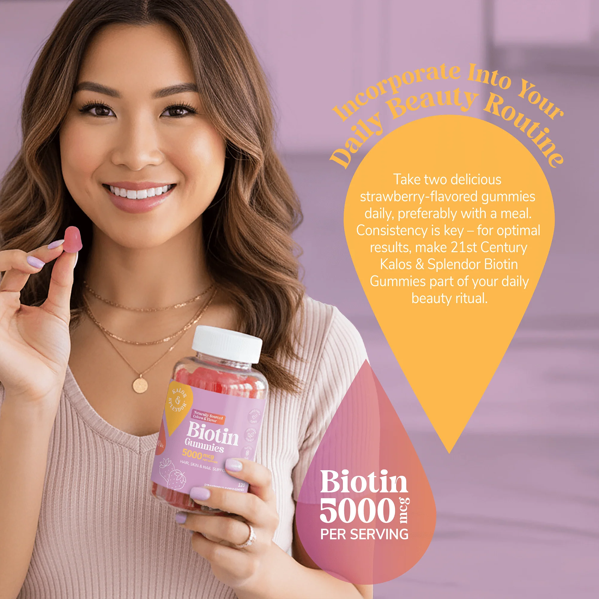 Kalos & Splendor Biotin Gummies 5000 mcg - Image 5