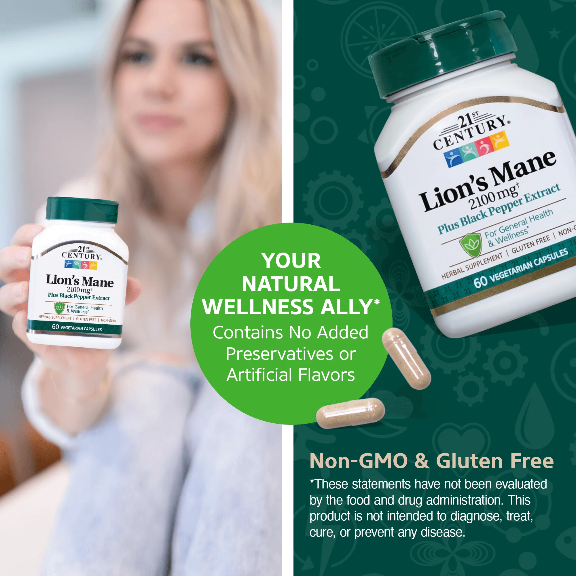 Lion's Mane 2100 mg Plus Black Pepper Extract - Image 6